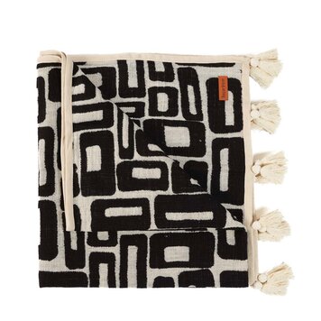 Bazar Bizar The Aztec Bed Throw - Natural Black