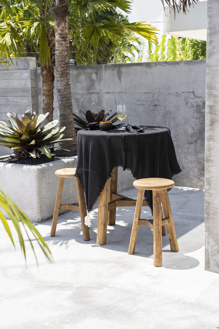 Bazar Bizar La Nappe En Lin - Noir - 150x200