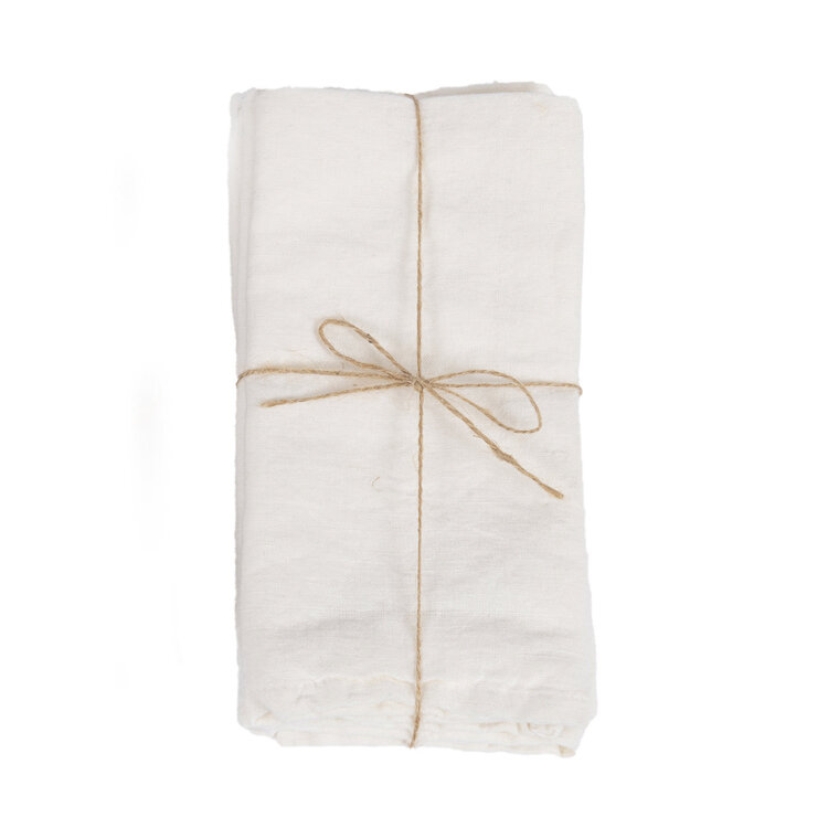 Bazar Bizar The Linen Napkin - White - Set of 4
