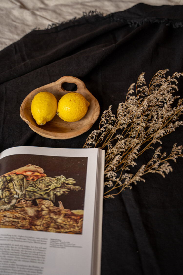 Bazar Bizar Het Linnen Tafelkleed - Zwart - 150x250