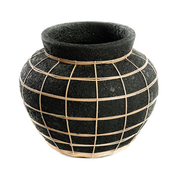 Bazar Bizar Le Vase Belly - Noir Naturel - L
