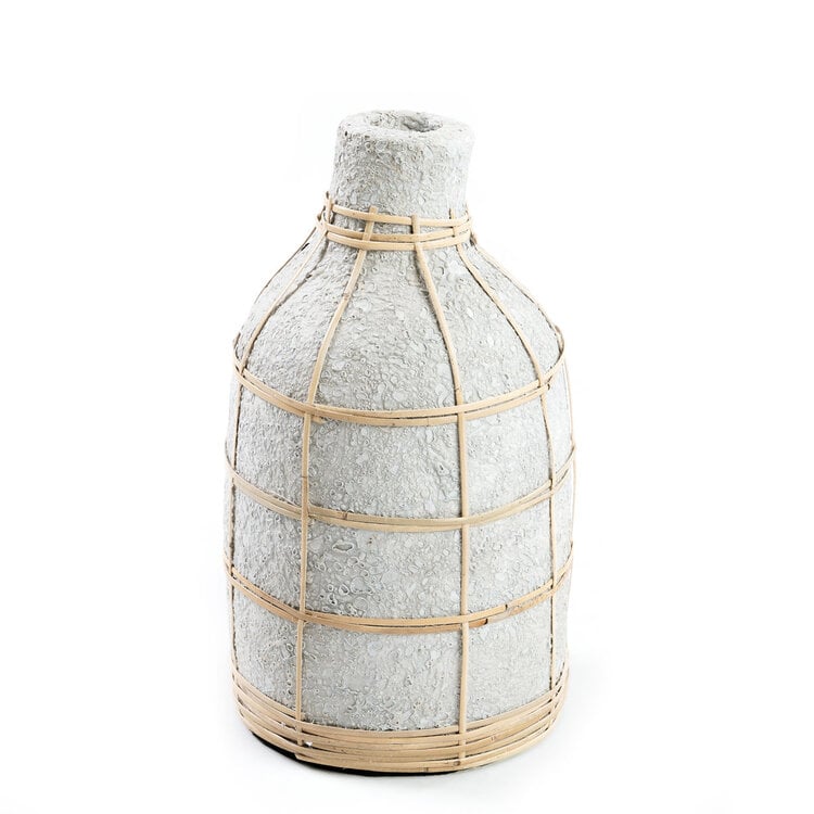 Bazar Bizar Die Whoopy Vase - Betongrau Natur - L