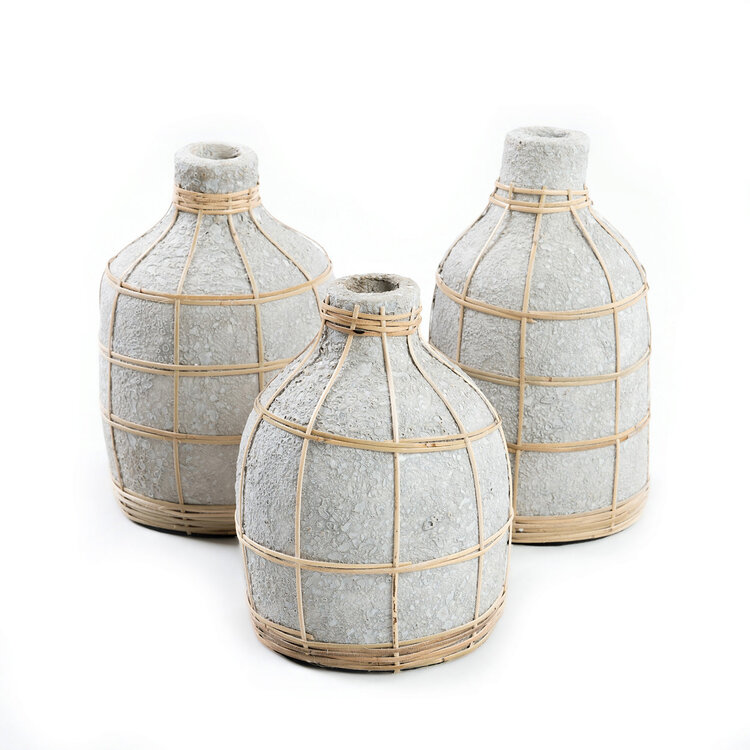 Bazar Bizar The Whoopy Vase - Concrete Natural - L