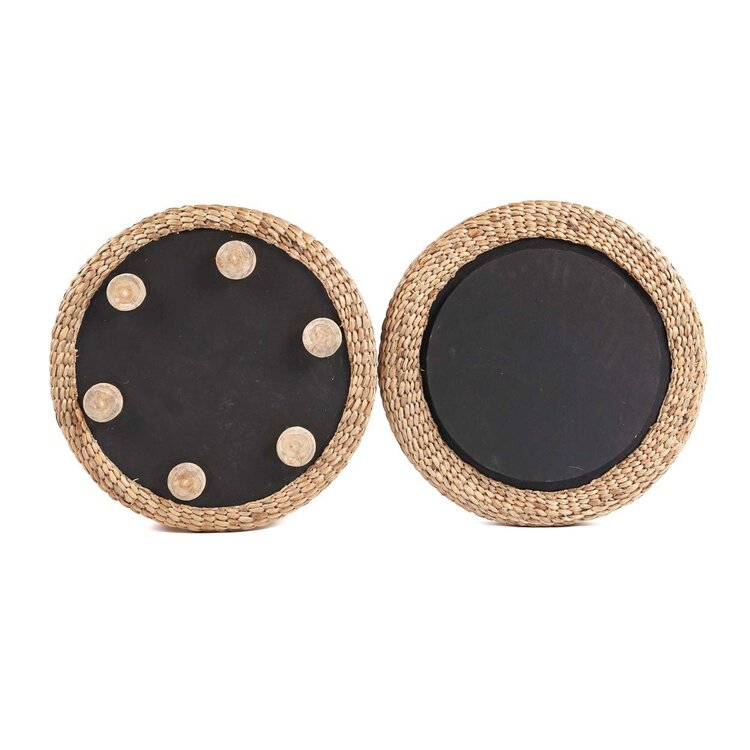 Bazar Bizar Le Pouf Coffre Rond - Naturel