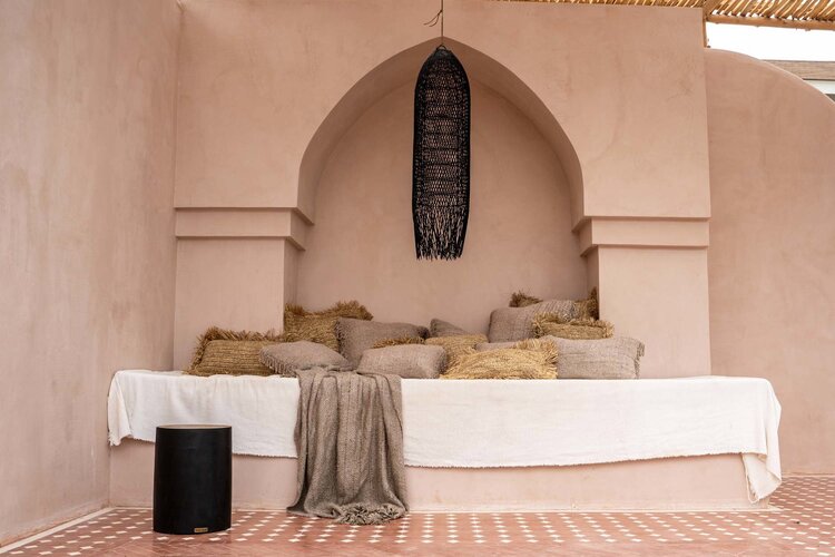 Bazar Bizar Der Tribe Hocker - Natur Schwarz