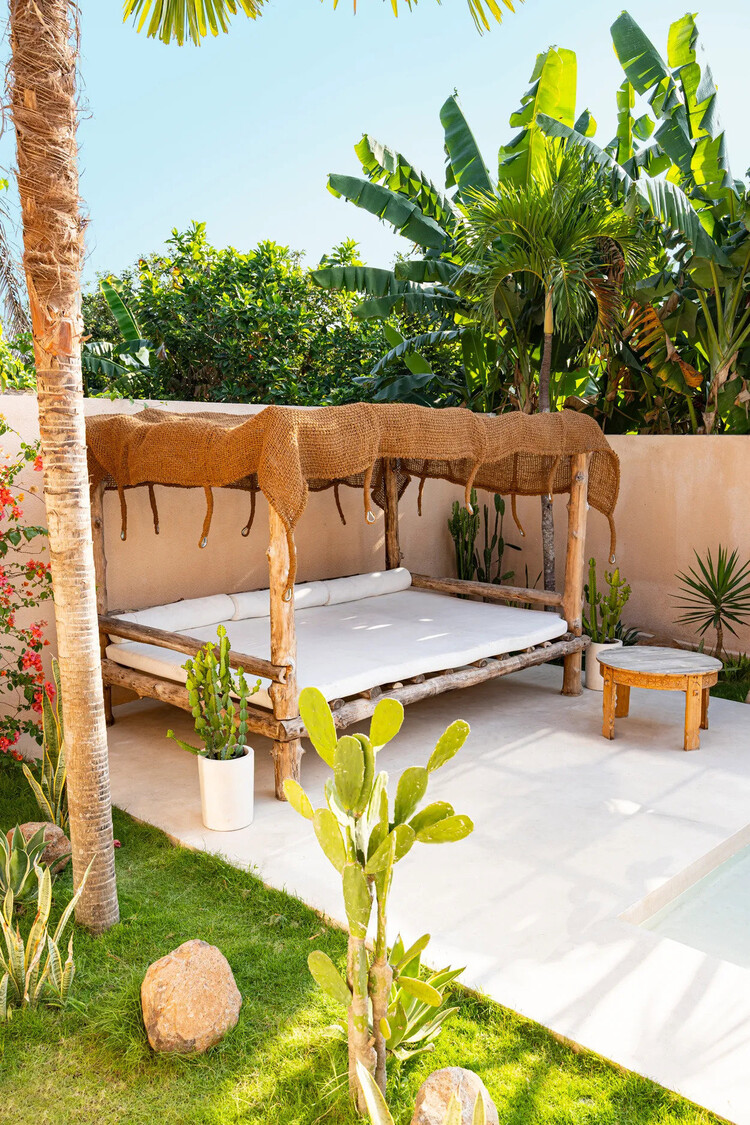 Bazar Bizar Der Raffia Eye Spiegel - Natur - M