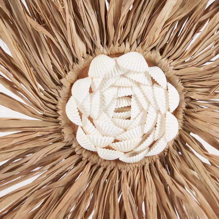 Bazar Bizar De Raffia Bunga Tassel - Naturel