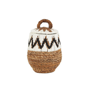 Bazar Bizar The Little Bay Beach Basket - Natural White - S