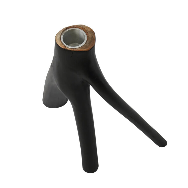 Bazar Bizar Il Portacandele Triple Twig - Nero