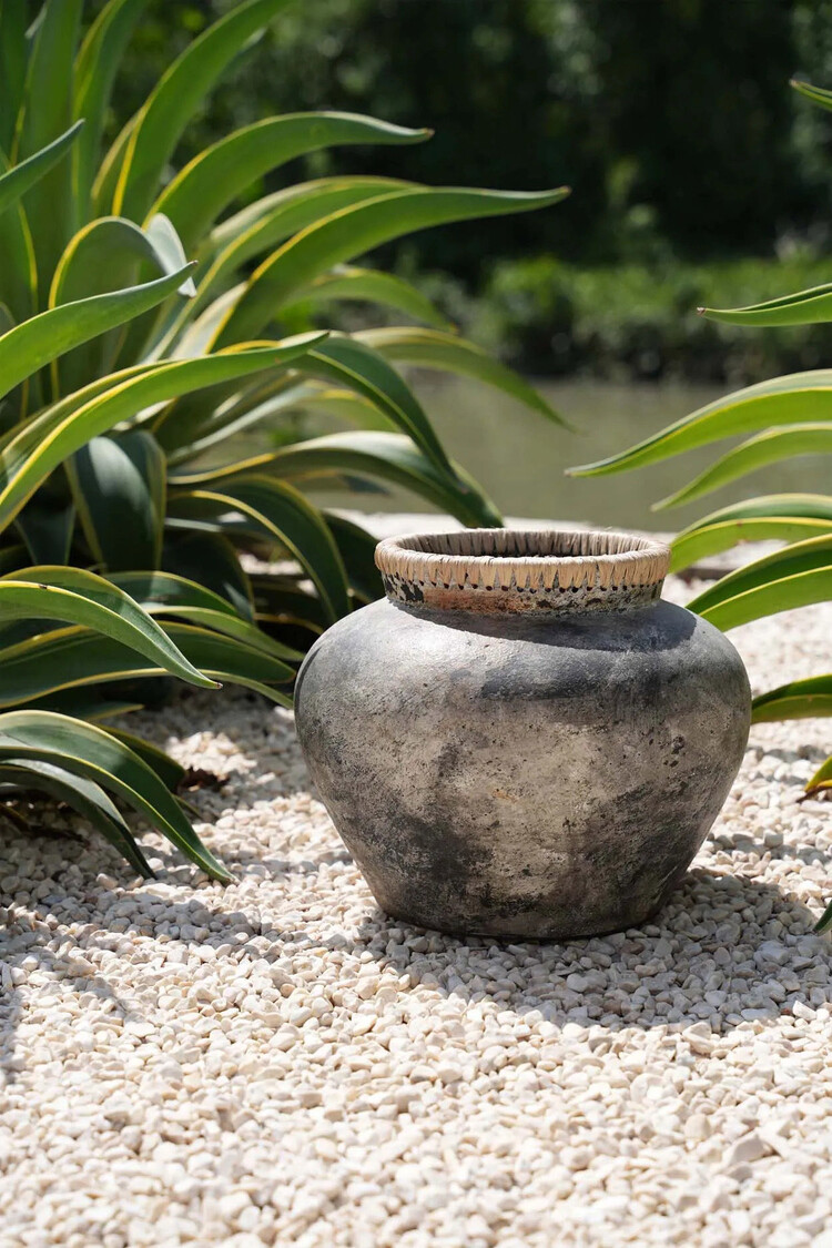 Bazar Bizar Le Vase Styly - Gris Antique - L