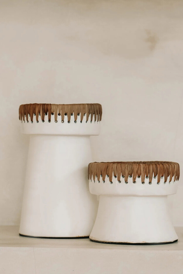 Bazar Bizar Il Portacandele Pretty - Bianco Naturale - S