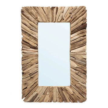 Bazar Bizar Le Miroir Driftwood Framed - Naturel - M