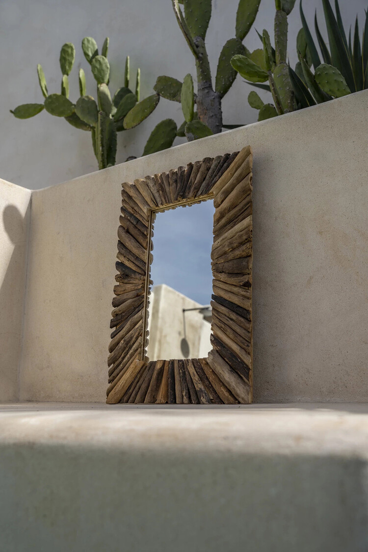 Bazar Bizar Der Driftwood Framed Spiegel - Natur - M