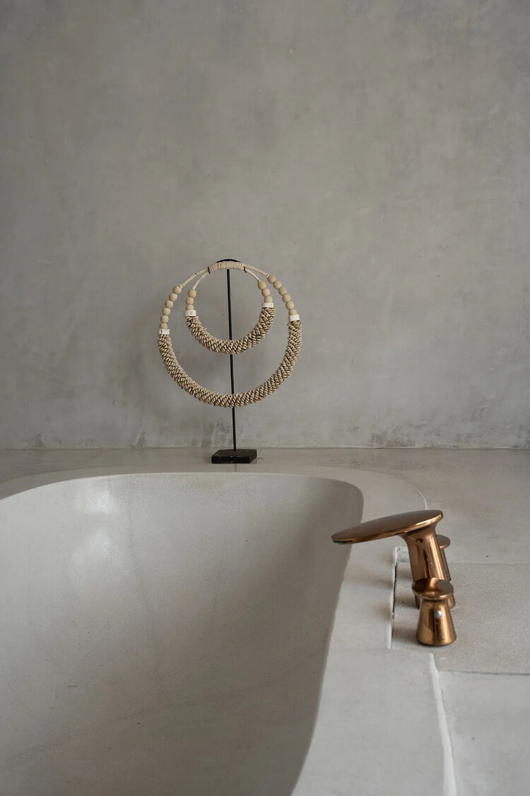 Bazar Bizar Collar Doble Conchas Sobre Soporte - Natural