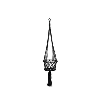Bazar Bizar The Macrame Plant Holder - Black - S