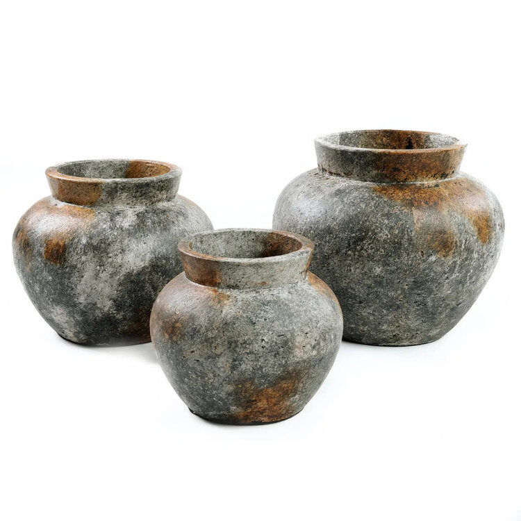 Bazar Bizar The Funky Vase - Antique Grey - M