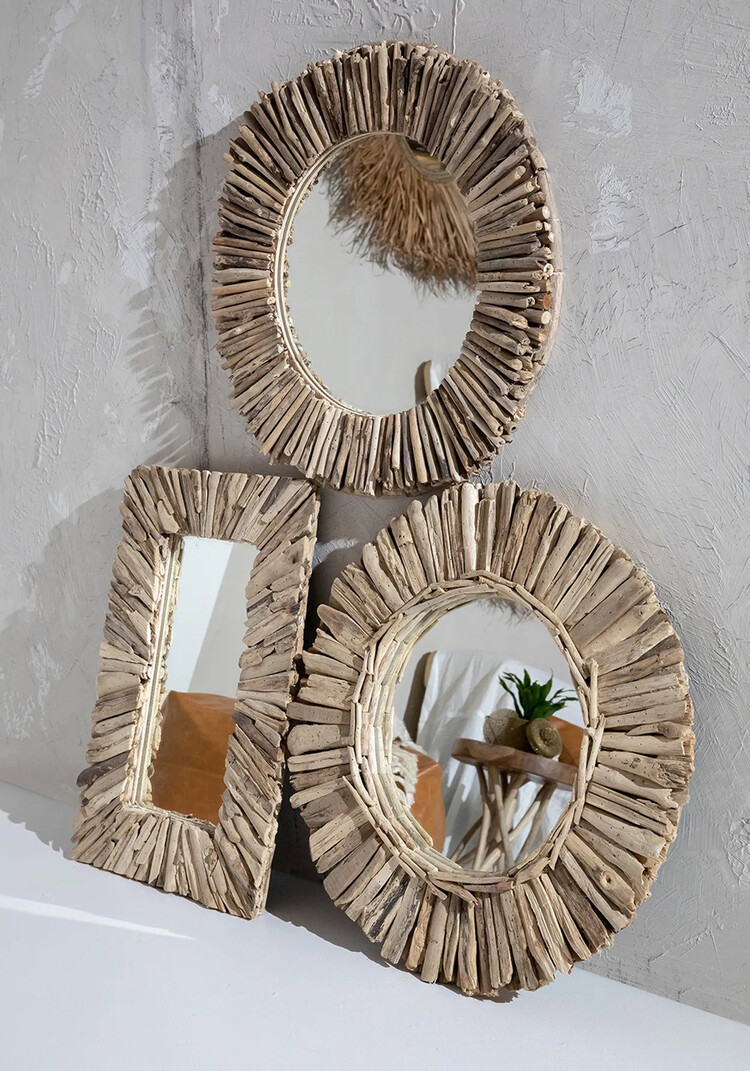Bazar Bizar The Driftwood Framed Mirror - Natural - M