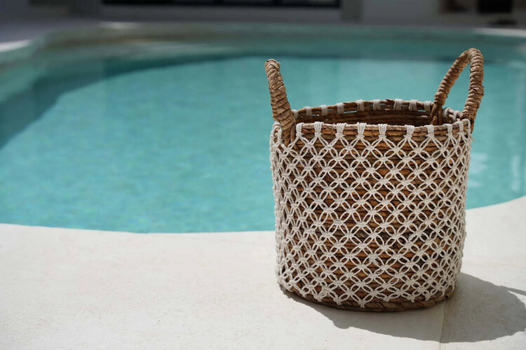 Bazar Bizar La Cesta de Macramé con Costura Cruzada - S