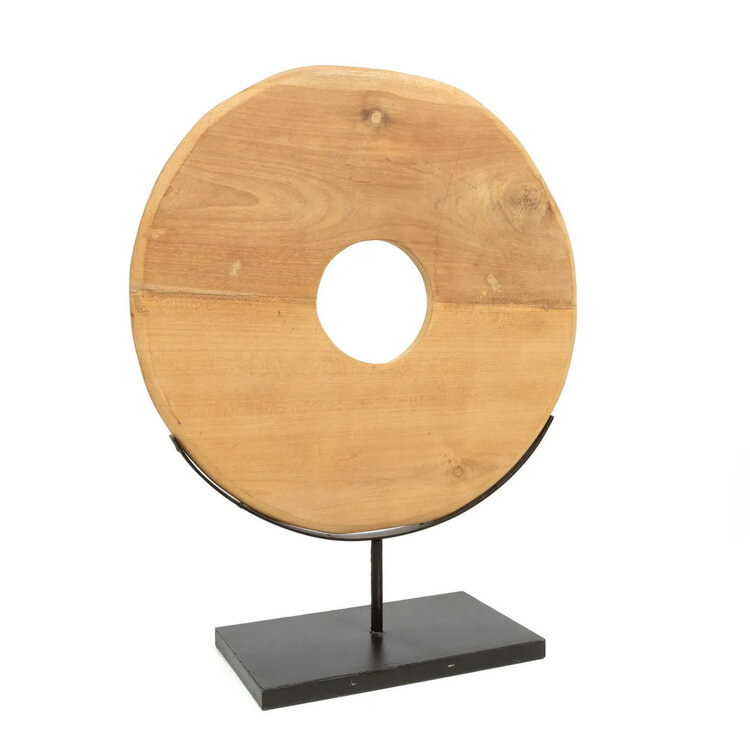 Bazar Bizar The Teak Disc on Stand - L