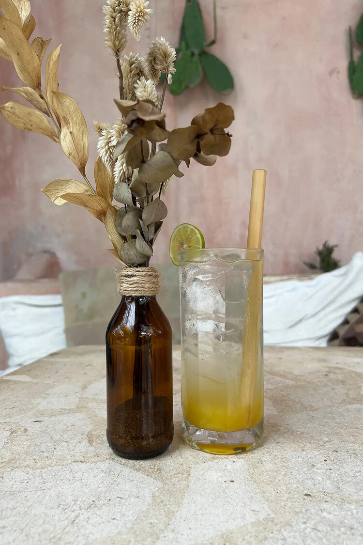 Bazar Bizar Les Pailles En Bambou - Lot De 10 Avec Brosse