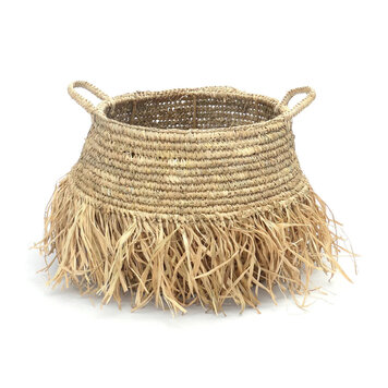 Bazar Bizar De Raffia Deluxe Manden - Naturel - Medium