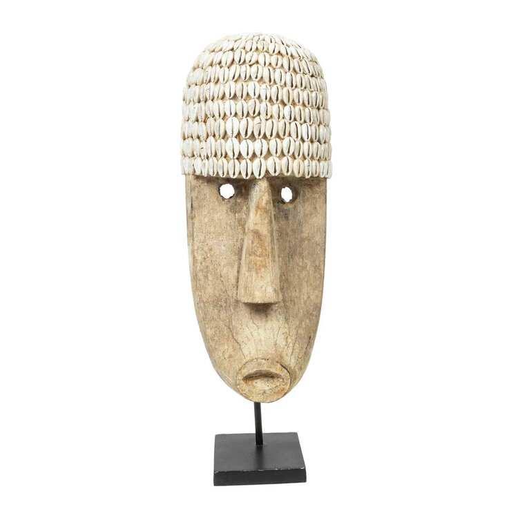 Bazar Bizar The Cowrie Mask on Stand - Large