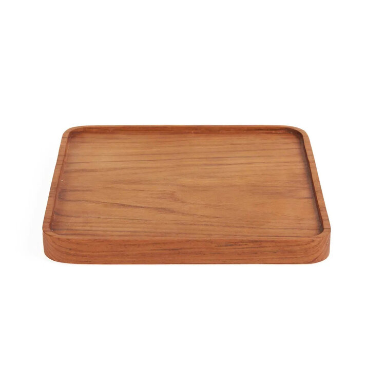 Bazar Bizar The Teak Square Plate - Natural - S