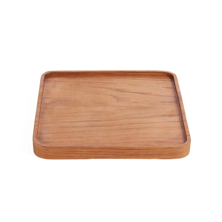 Bazar Bizar The Teak Square Plate - Natural - M