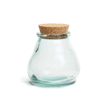 Bazar Bizar The Belly Glass Pot - Blue - M