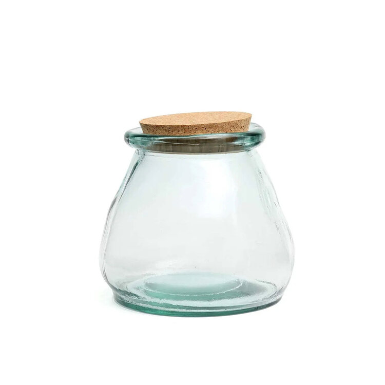 Bazar Bizar The Belly Glass Pot - Blue - L