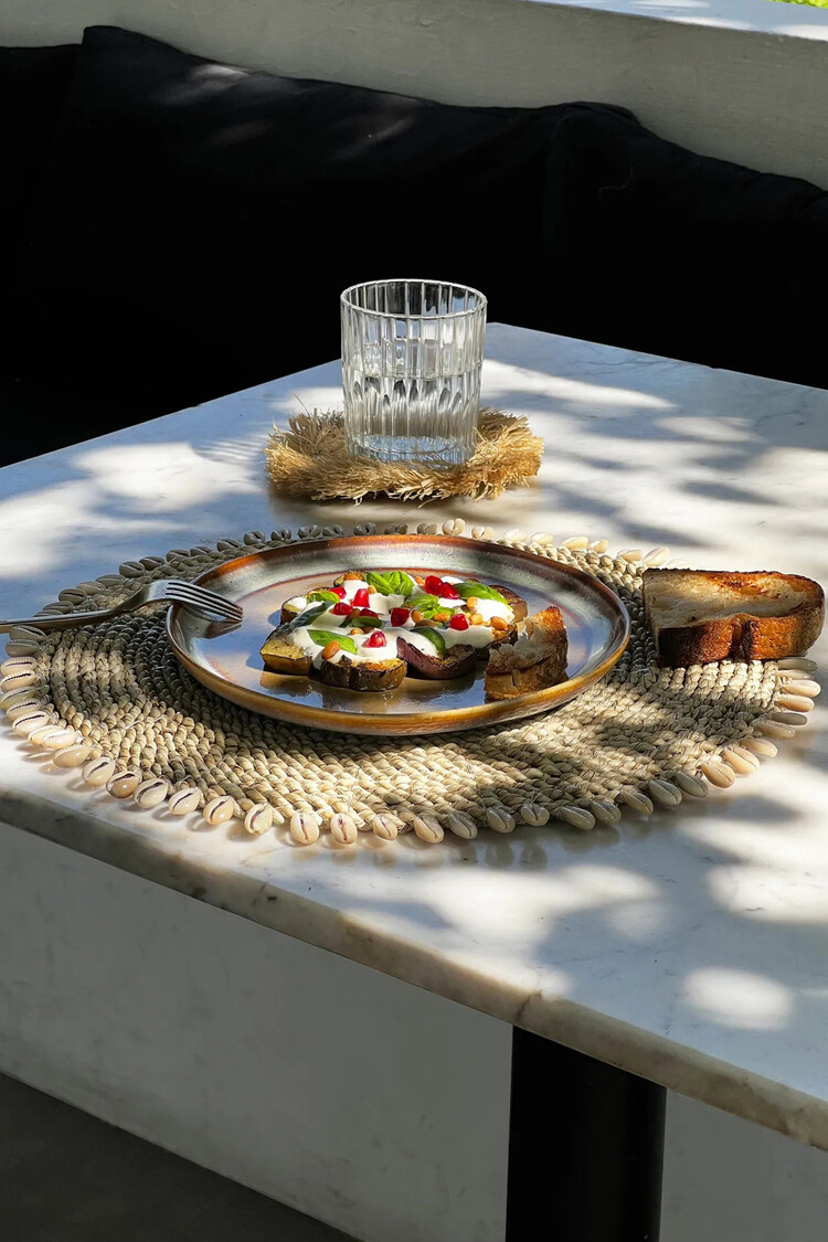 Bazar Bizar De Seagrass Shell Placemat - Naturel