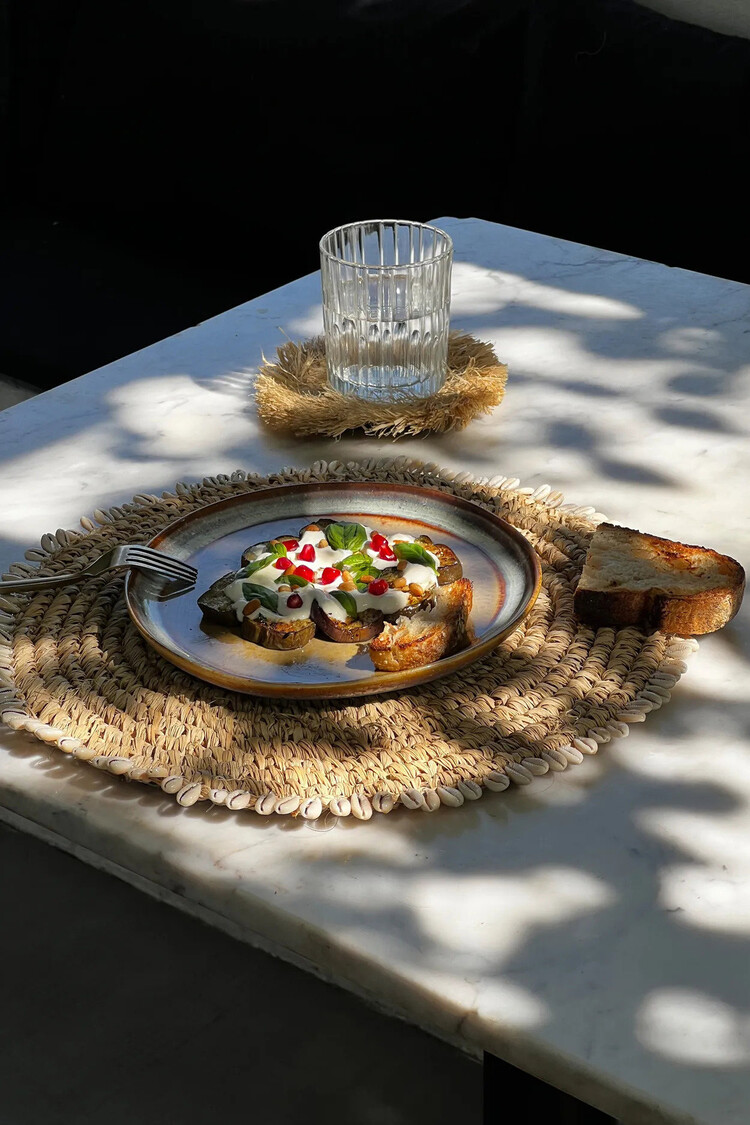 Bazar Bizar De Raffia Shell Placemat - Naturel