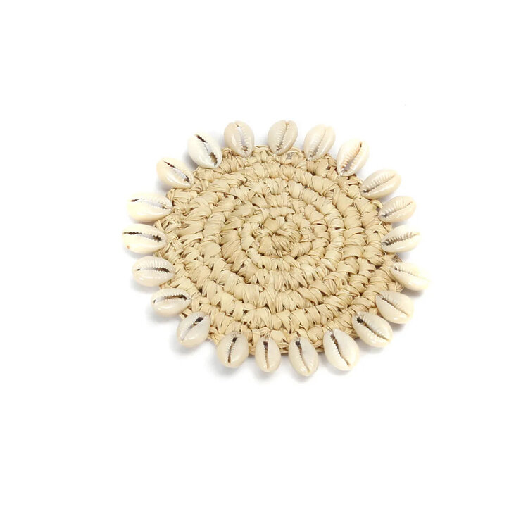 Bazar Bizar Le Sous-Verre Raffia Shell - Naturel