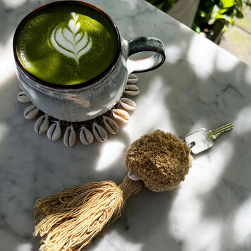 Bazar Bizar Le Porte-clés Pompom - Mocca