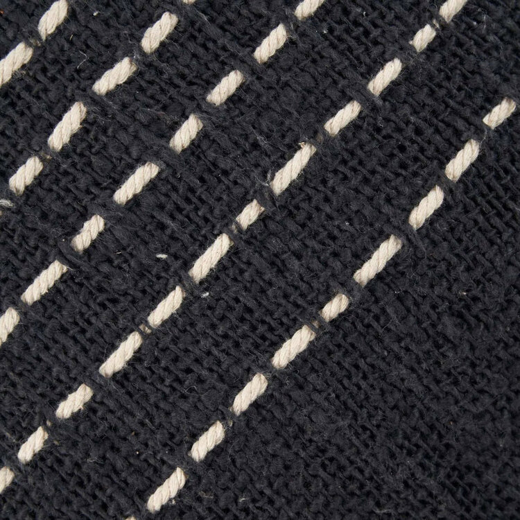 Bazar Bizar Housse de Coussin Drizle - Noir Blanc