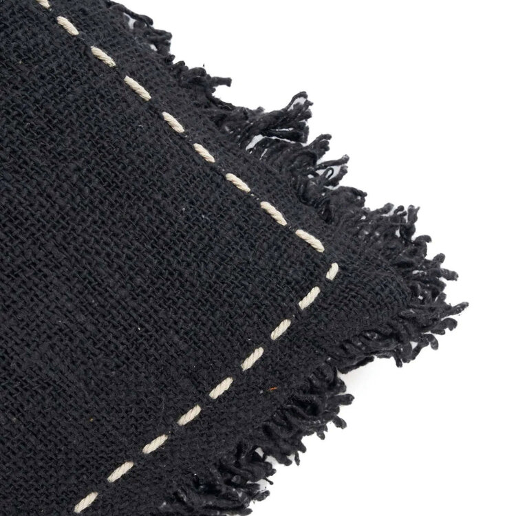 Bazar Bizar Copricuscino Kasbah - Nero Bianco