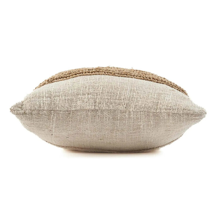Bazar Bizar Housse De Coussin Raffia Stamp - Naturel