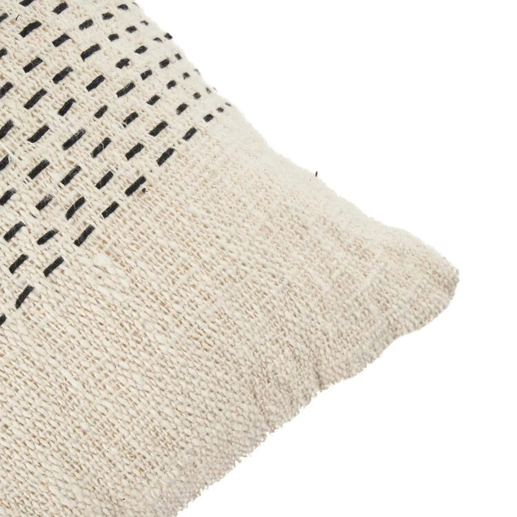Bazar Bizar Housse De Coussin Misty - Naturel Noir