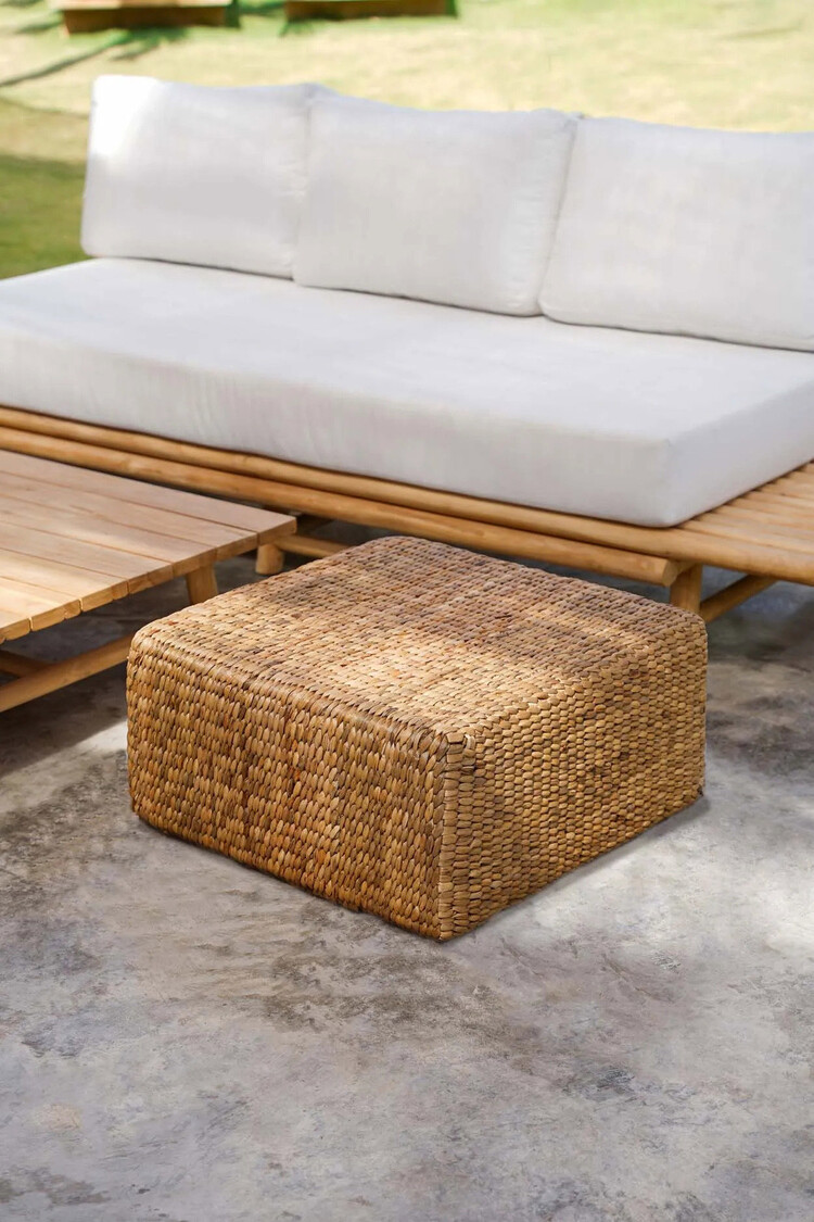 Bazar Bizar Puf Cuadrado Jacinto - Natural - M