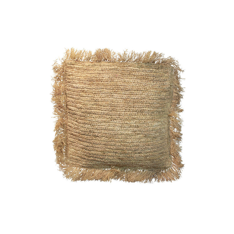 Bazar Bizar La Housse De Coussin Raffia Carré - Naturel - 40x40