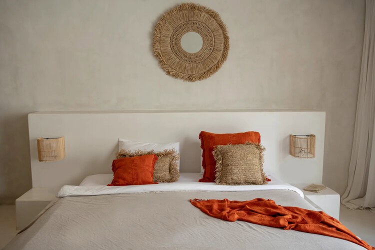 Bazar Bizar De Raffia Kussenhoes - Vierkant - Naturel - 40x40