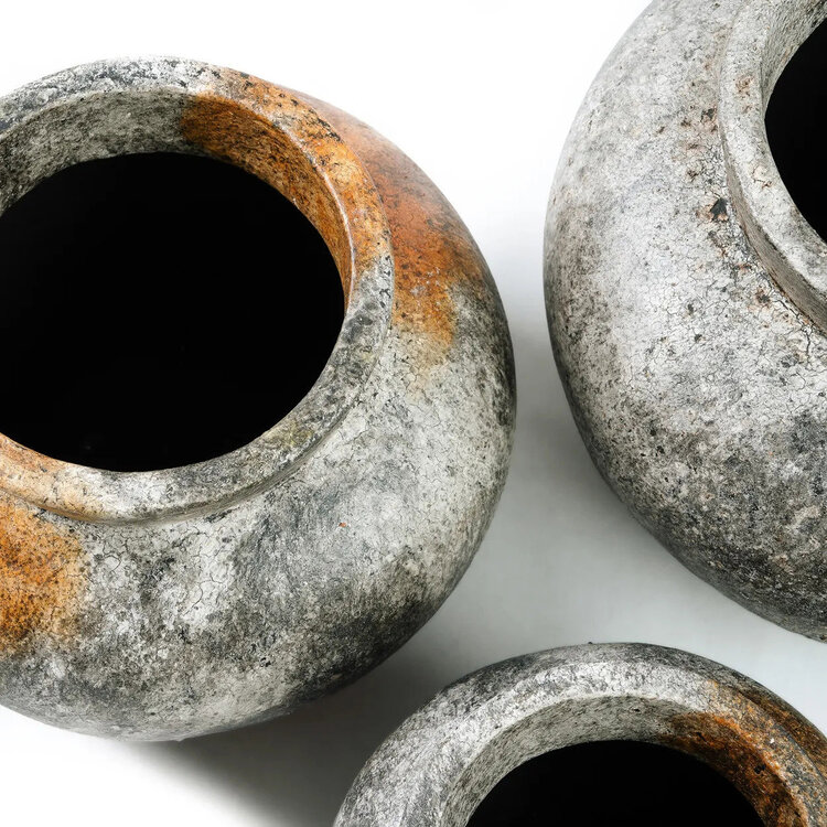 Bazar Bizar Die Funky Vase - Antik Grau - M