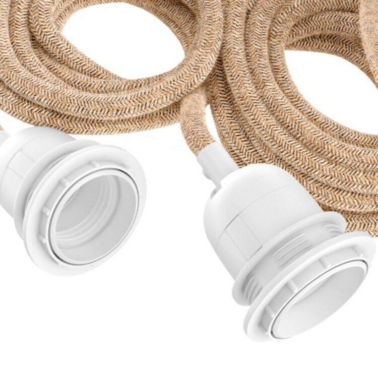 Bazar Bizar Lampfitting Voor Plafond - Naturel Wit - 3 Fittings