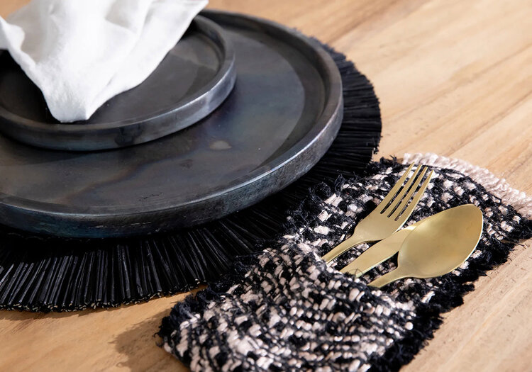 Bazar Bizar Il Portaposate Oh My Gee - Nero Rame - Set Di 4