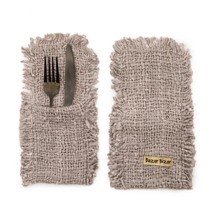 Bazar Bizar The Oh My Gee Cutlery Holder - Pearl Grey - SET/4