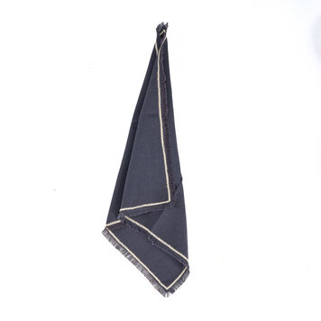 Bazar Bizar The Tuscany Napkin - Black Natural - 45x45