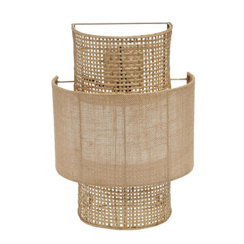 Bazar Bizar De Bolly Jute Wandlamp - Natuurlijk - M