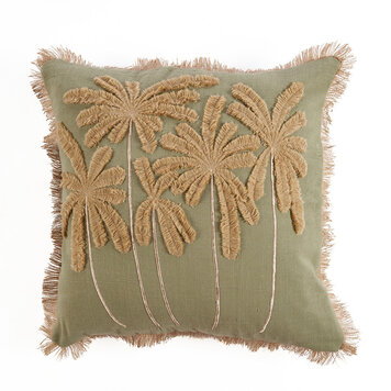 Bazar Bizar Housse de Coussin Tropical Breeze - Vert Forêt