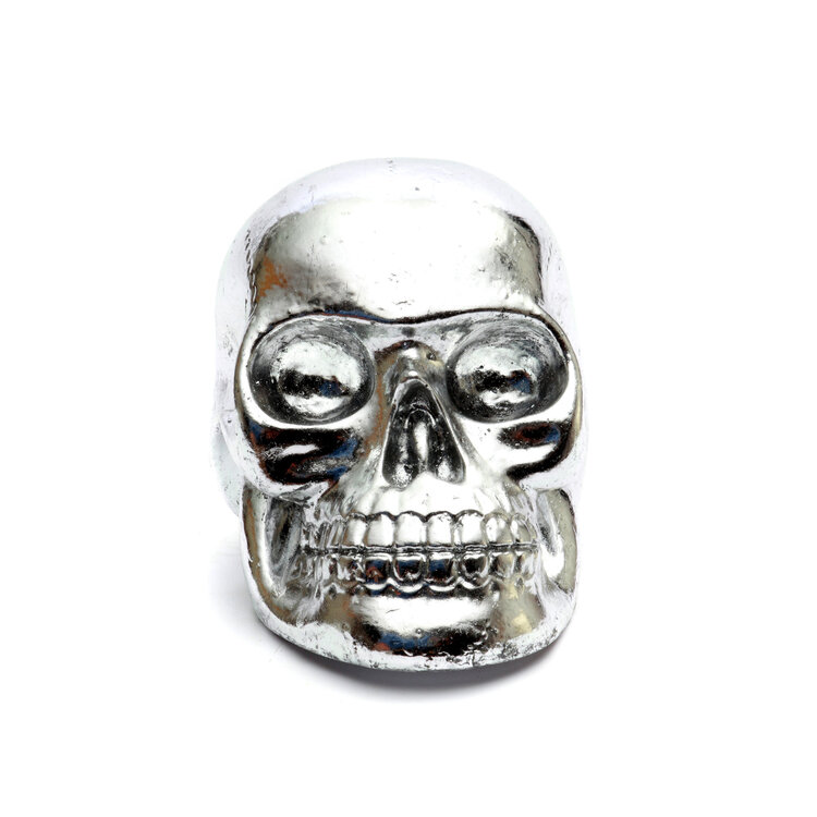 Bazar Bizar The Resin Skull Head Silver L