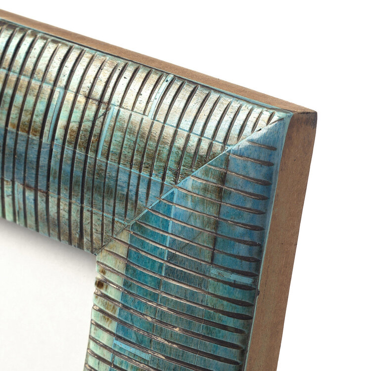 Bazar Bizar Le Ocean Ripple Frame - Turquoise - 10x10